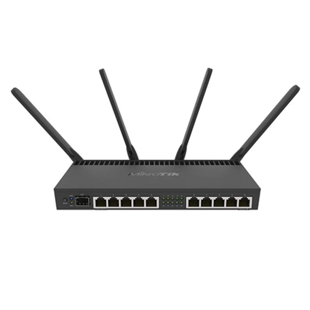 MikroTik | RB4011iGS+5HacQ2HnD-IN | 802.11ac | 10/100/1000 Mbit/s | Porty Ethernet LAN (RJ-45) 10 | Obsługa sieci mesh Nie | MU-MiMO Tak | Brak mobilnego łącza szerokopasmowego