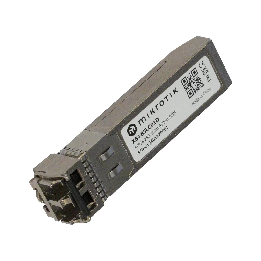 Moduł MikroTik SFP28 | XS+85LC01D | Dual LC UPC | 10000/25000 Mbit/s | Maksymalna odległość transferu 100 m