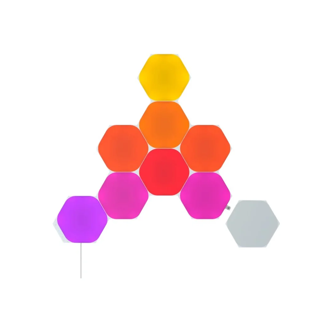 Nanoleaf Shapes Czarny Starter Kit Sześciokąty (9 paneli) Nanoleaf | Shapes Czarny Starter Kit Sześciokąty (9 paneli) | 42 W | WiFi