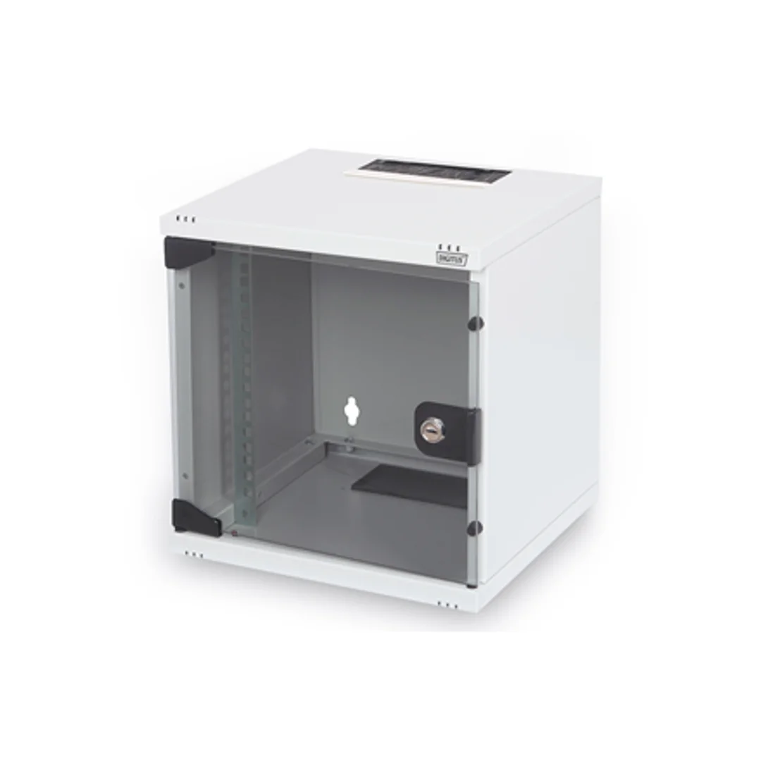 Zestaw sieciowy Digitus 10", szafa 6U, półka, PDU, switch 8-portowy, panel krosowy CAT 6, szary Digitus | Zestaw sieciowy | DN-10-SET-1 | Zestaw sieciowy 254 mm (10") firmy DIGITUS to idealne, wszechs
