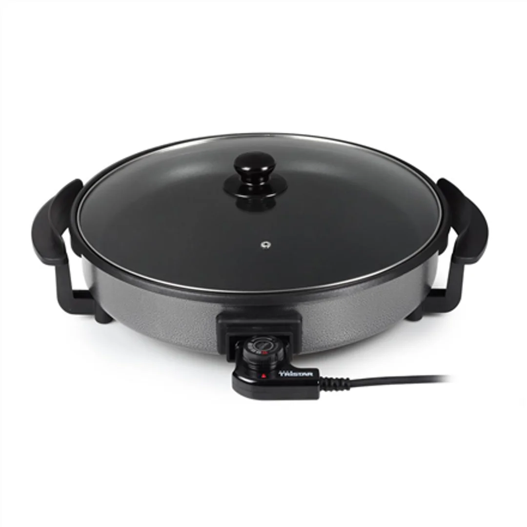 Tristar | PZ-2964 | Wielofunkcyjna patelnia grillowa | Grill | Średnica 40 cm | 1500 W | Pokrywa w zestawie | Stały uchwyt | Czarny | Średnica cm - 6