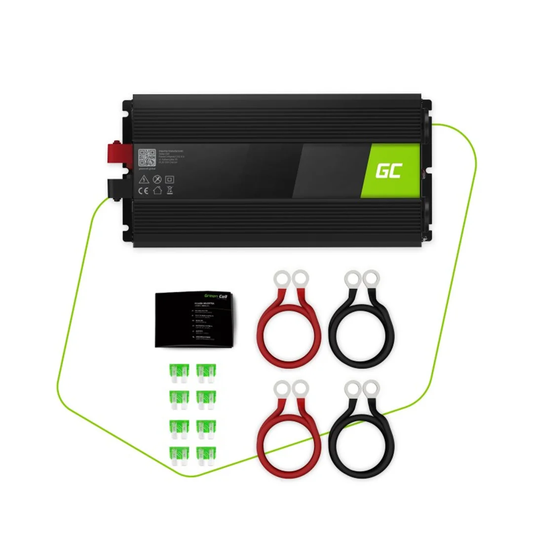 Green Cell przetwornica INV21 24V-230V 3000W/6000W czysta sinusoida