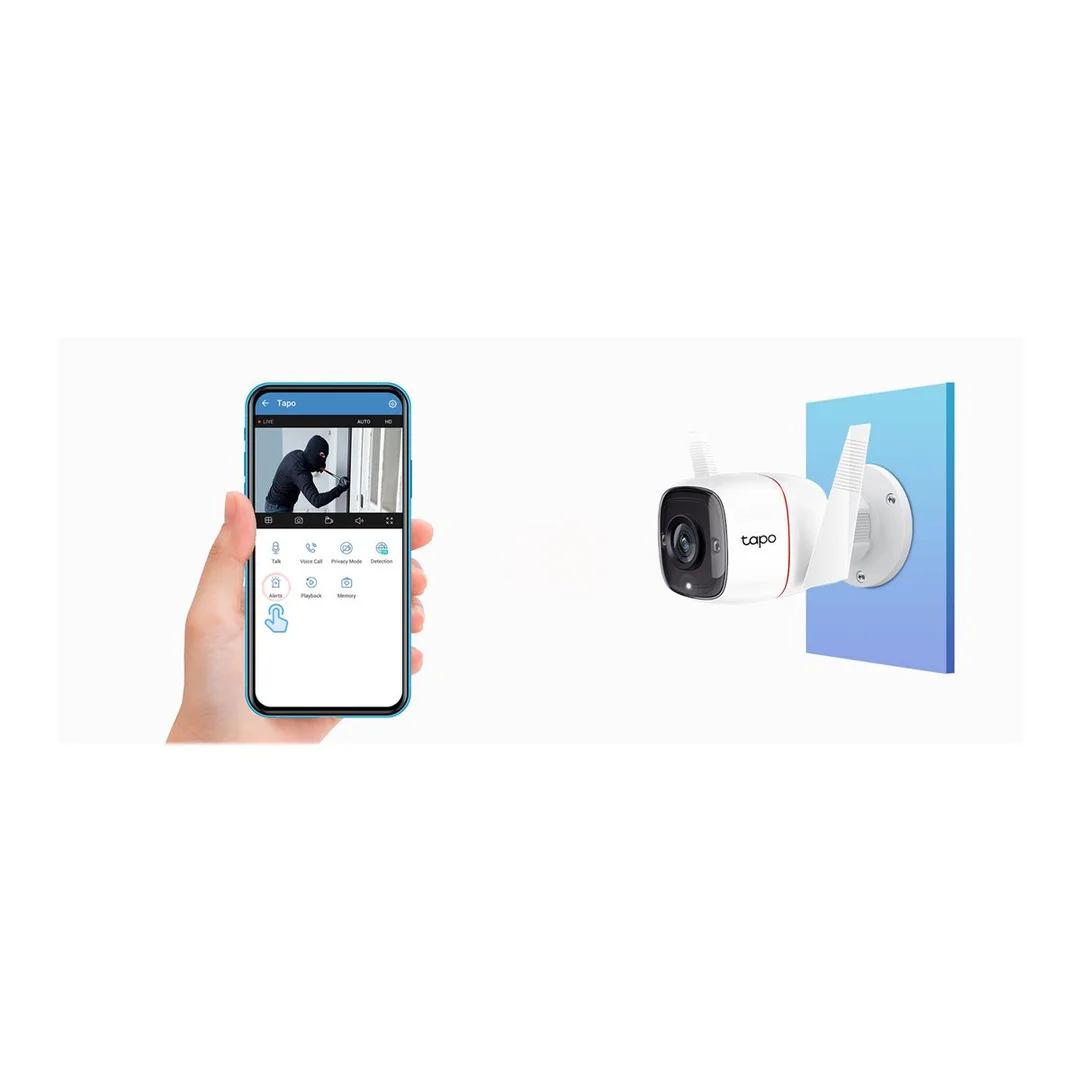 Kamera zewnętrzna TP-LINK | Security | Wi-Fi | TC65 | Bullet | 3 MP | 3.89 mm/F2.2 | H.264 | Micro SD, Max. 128GB