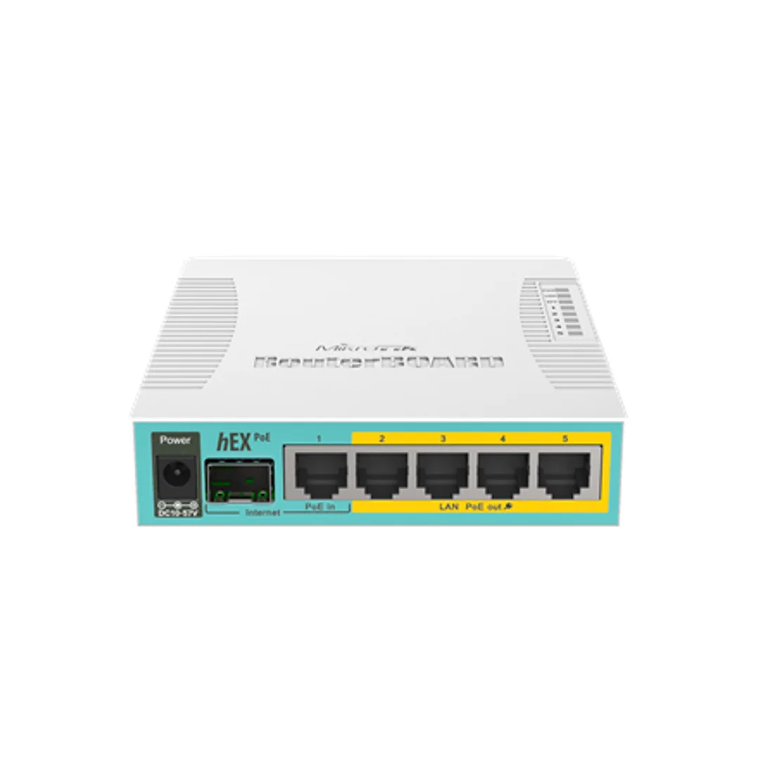 Router Mikrotik hEX PoE (RB960PGS) Total Ethernet Ports:6; Architecture:MIPSBE; CPU core:1