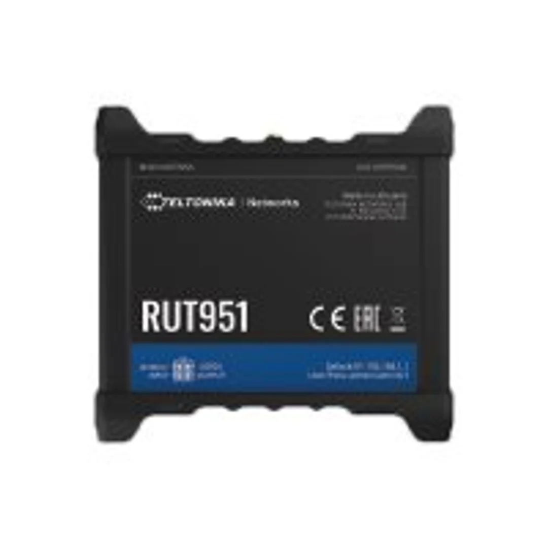 Przemysłowy router komórkowy | RUT951 | 802.11n | 10/100 Mbit/s | Porty Ethernet LAN (RJ-45) 4 | Obsługa sieci mesh Nie | MU-MiMO Nie | 2G/3G/4G | Typ anteny 2 x SMA dla LTE, 2 x RP-SMA | 0