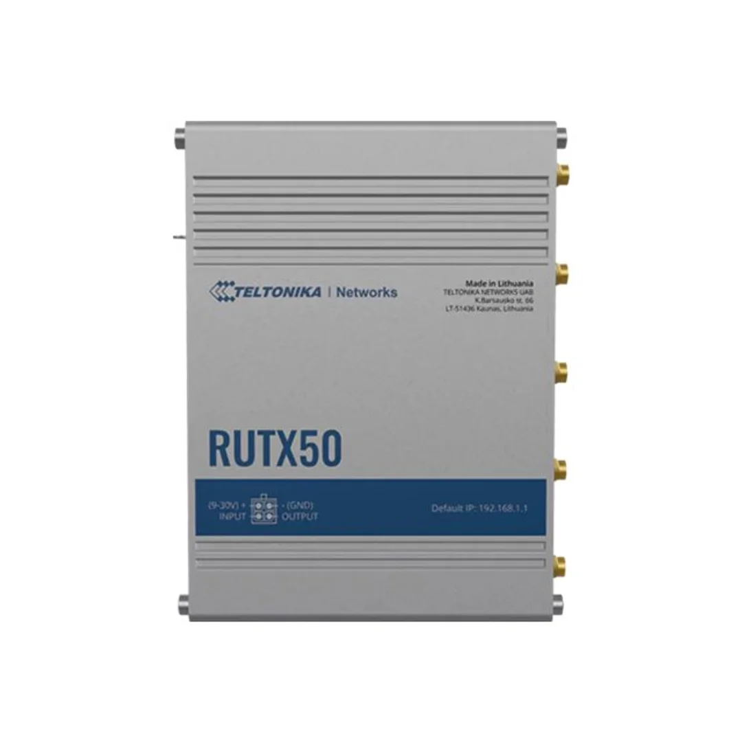 ROUTER PRZEMYSŁOWY 5G | RUTX50 | 802.11ac | 867 Mbit/s | 10/100/1000 Mbit/s | Porty Ethernet LAN (RJ-45) 5 | Obsługa sieci Tak | MU-MiMO Tak | 5G | Typ anteny Wewnętrzna