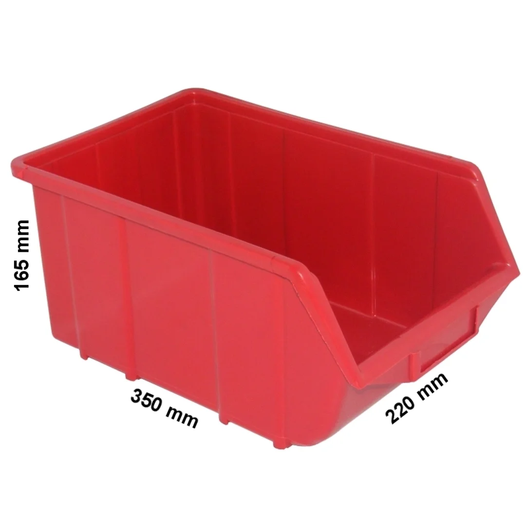 Pojemnik magazynowy - Ecobox duży | Czerwony