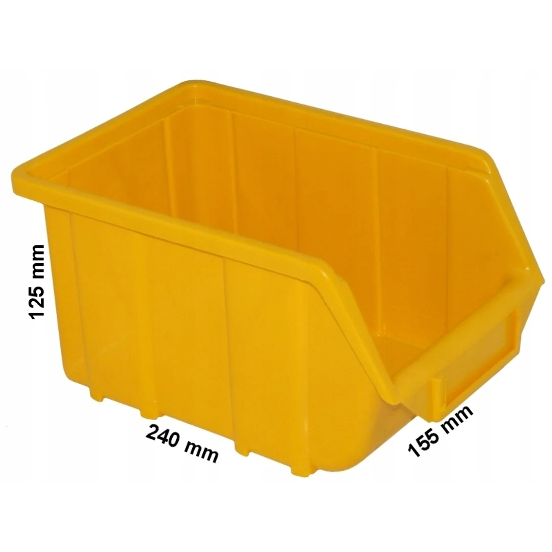Pojemnik magazynowy - Ecobox średni | Żółty