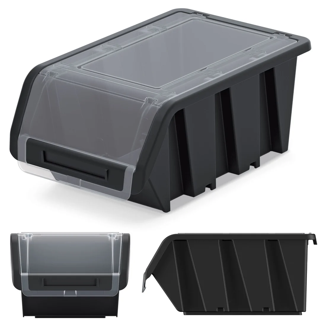 Pojemnik magazynowy Truck Plus KTR23F | Czarny