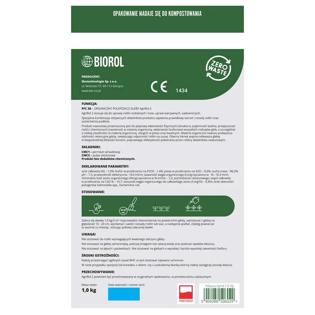 Nawóz BIOROL Uniplantum 1kg do warzyw — zdjęcie 2