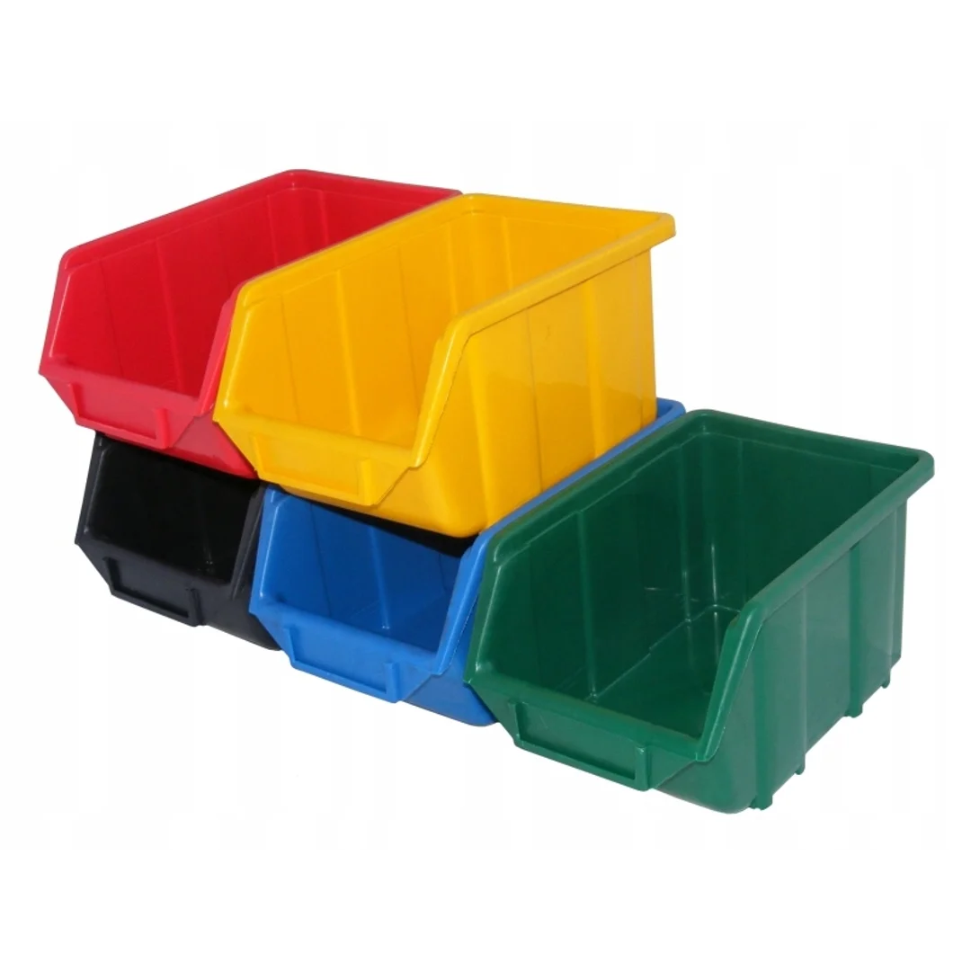Pojemnik magazynowy - Ecobox średni | Żółty — zdjęcie 3