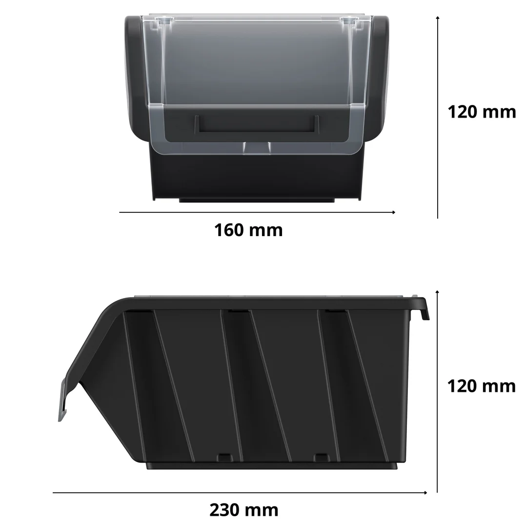 Pojemnik magazynowy Truck Plus KTR23F | Czarny — zdjęcie 2