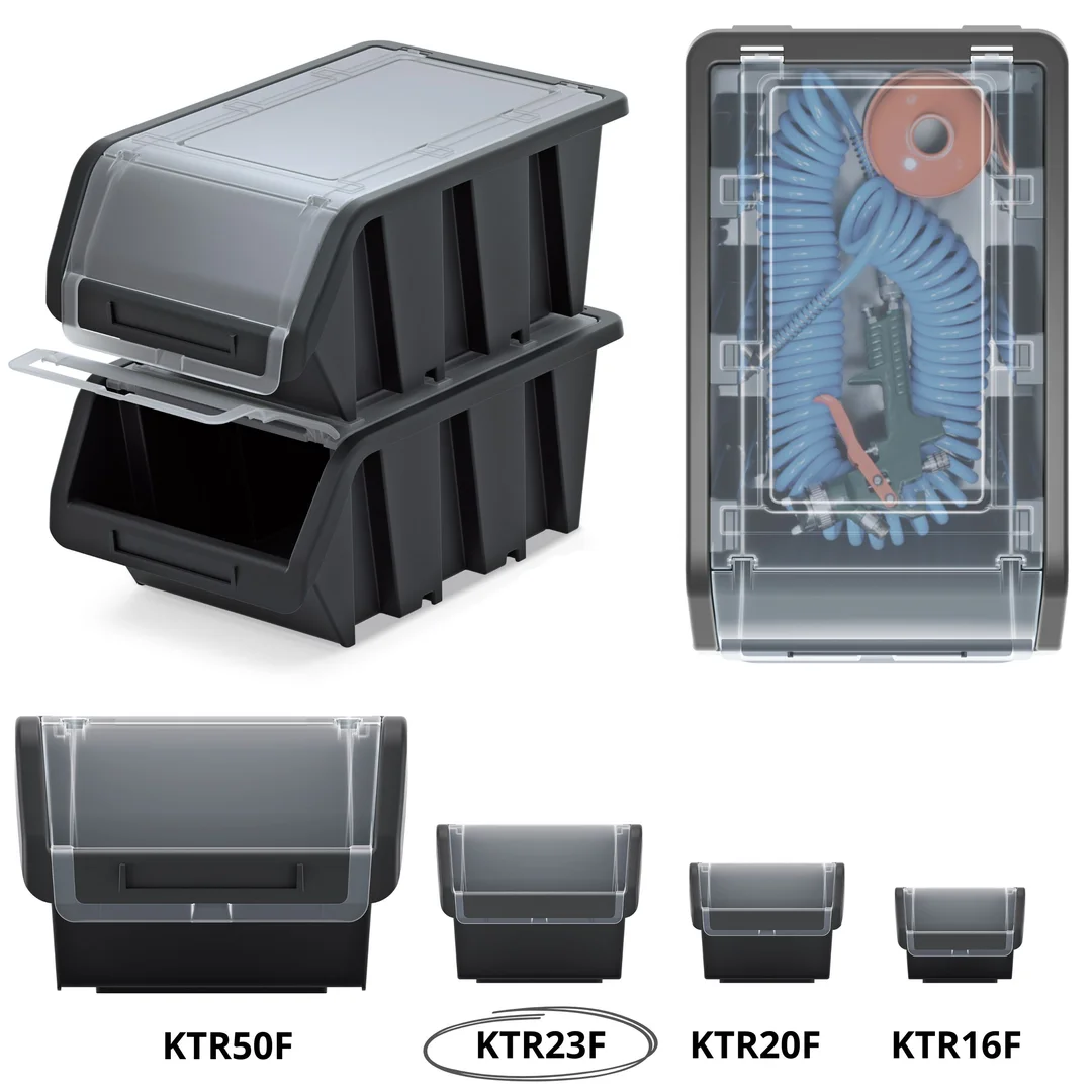 Pojemnik magazynowy Truck Plus KTR23F | Czarny — zdjęcie 3