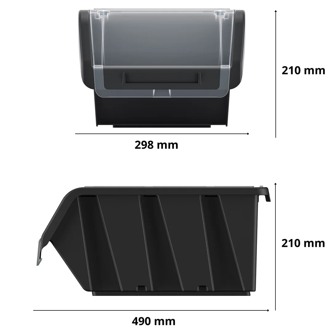 Pojemnik magazynowy Truck Plus KTR50F | Czarny — zdjęcie 2