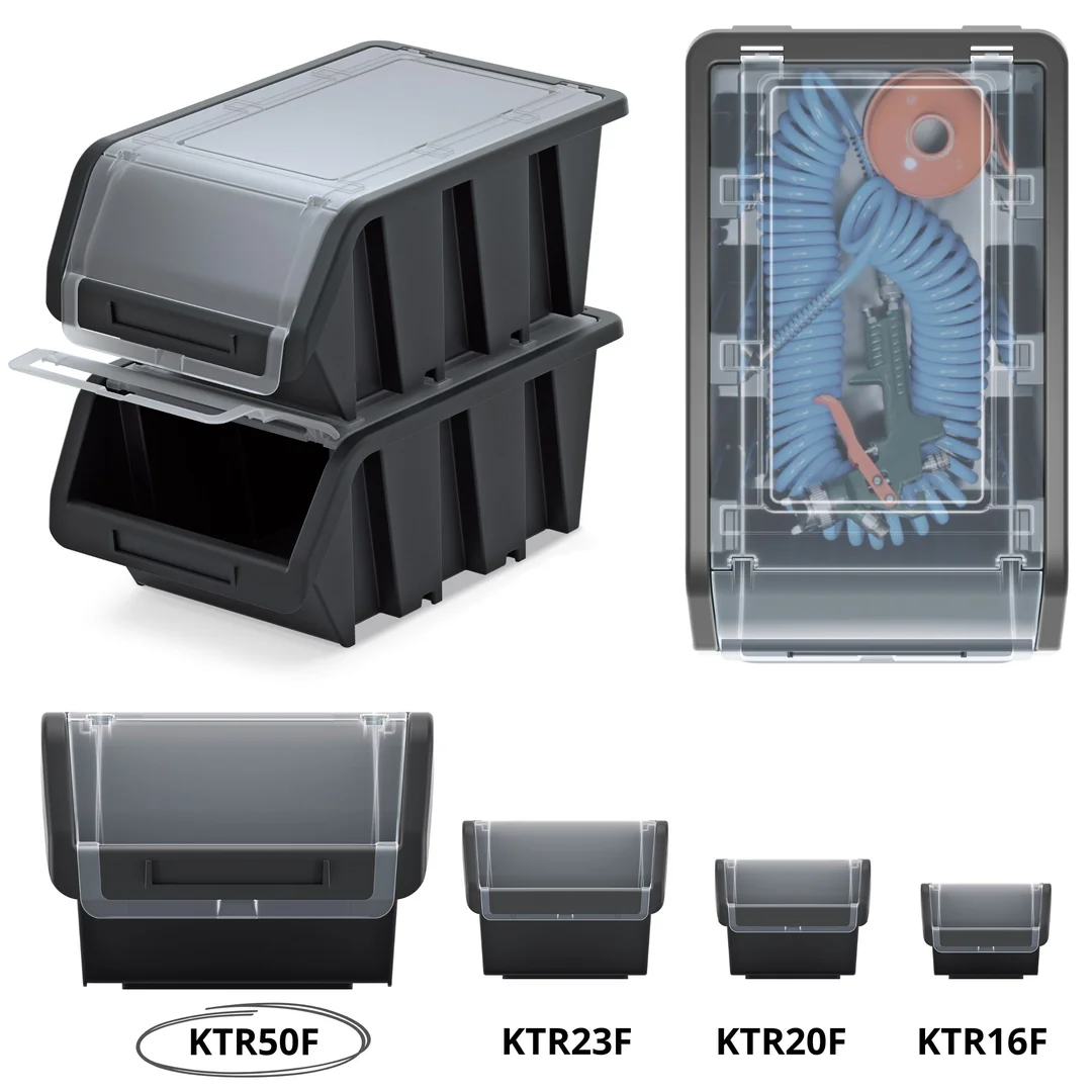 Pojemnik magazynowy Truck Plus KTR50F | Czarny — zdjęcie 3