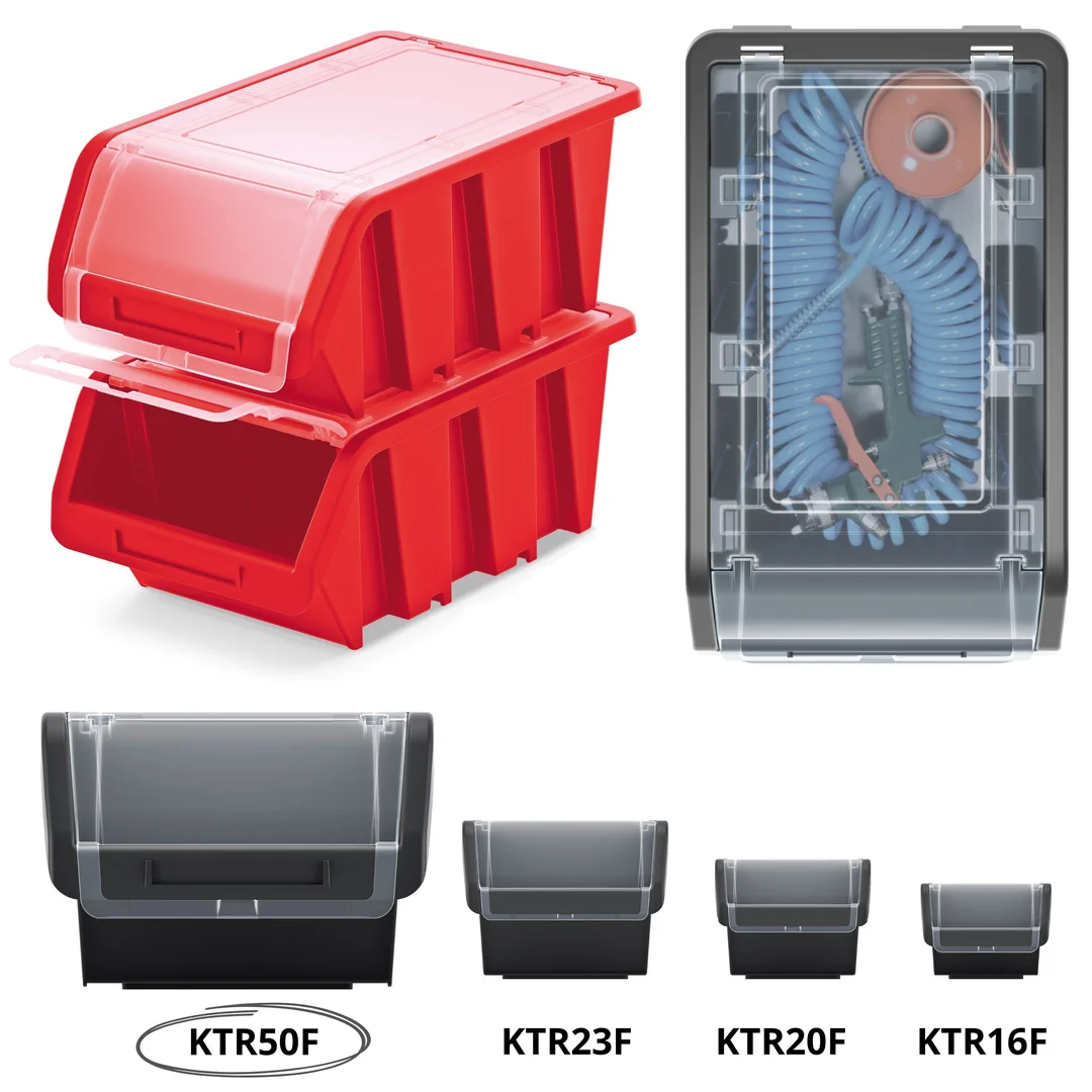Pojemnik magazynowy Truck Plus KTR50F | Czerwony — zdjęcie 3