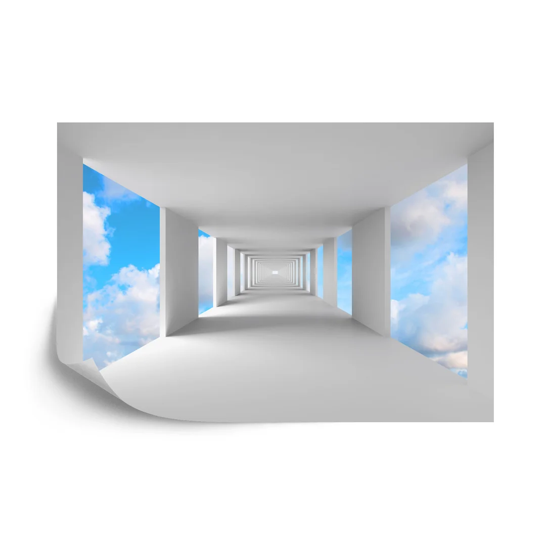 Fototapeta 3D Tunel - Niebo Vinyl Gładki 270x180