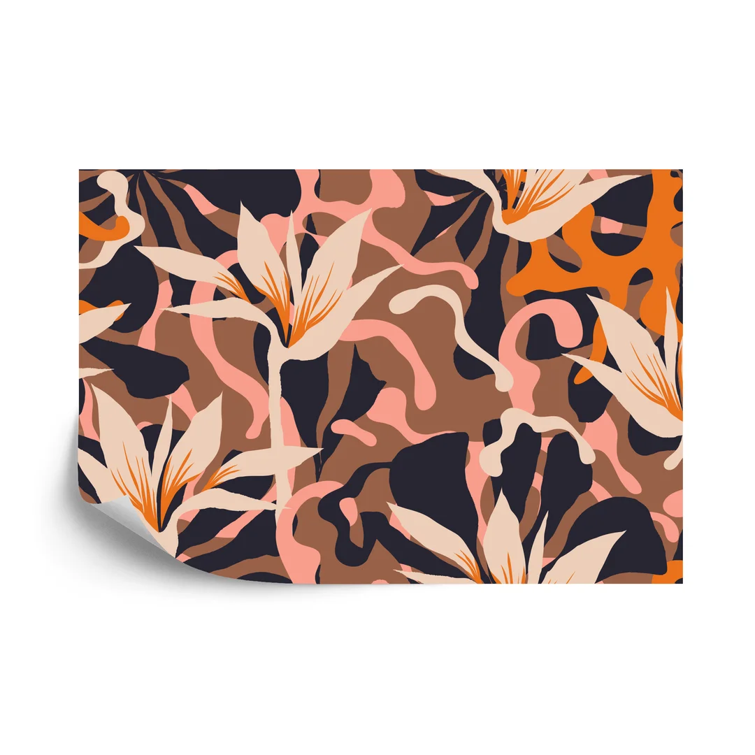 Fototapeta Abstract Jungle Plants Pattern. Creative Collage Contemporary Floral Seamless Pattern. Fashionable Template For Design. Vinyl Gładki 270x180