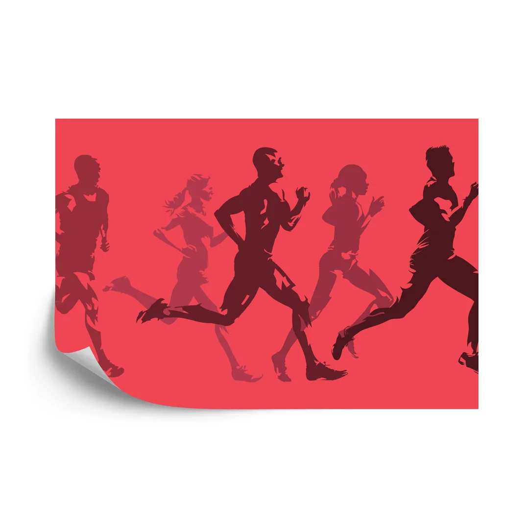 Fototapeta Abstrakcyjni Sportowcy Podczas Biegu Vinyl Gładki 270x180
