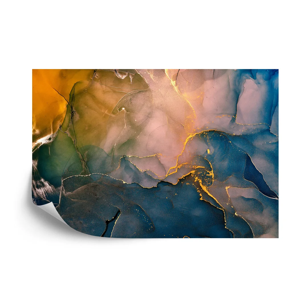 Fototapeta Alcohol Ink Colors Translucent. Abstract Multicolored Marble Texture Background. Design Wrapping Paper, Wallpaper. Mixing Acrylic Paints. Modern Fluid Art. Alcohol Ink Pattern Vinyl Gładki 270x180