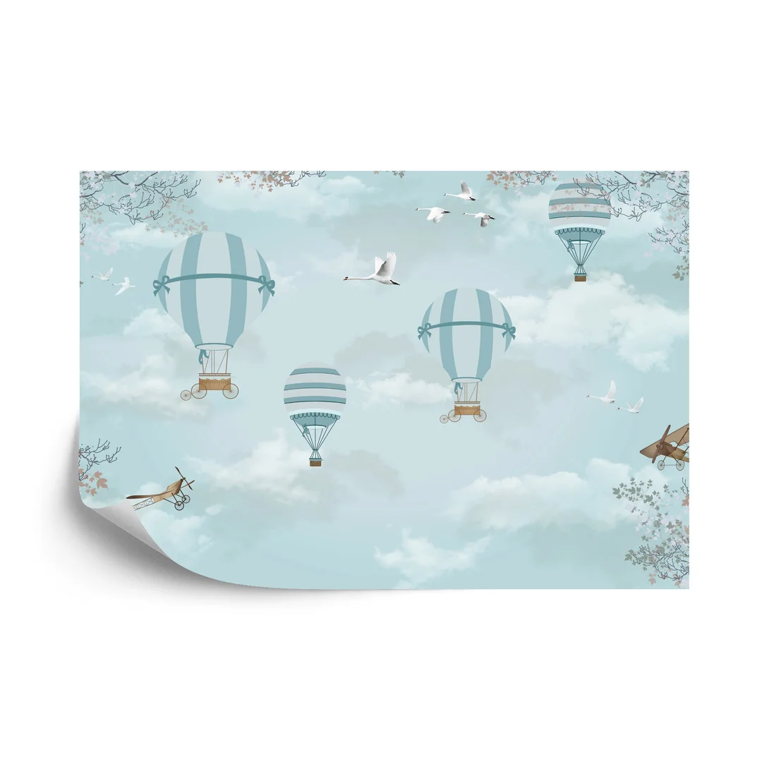 Fototapeta Balony I Samoloty Retro Vinyl Gładki 270x180