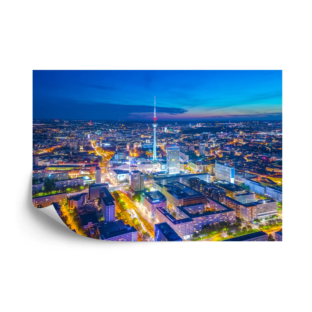 Fototapeta Berlin Z Lotu Ptaka Nocą Flizelina 270x180
