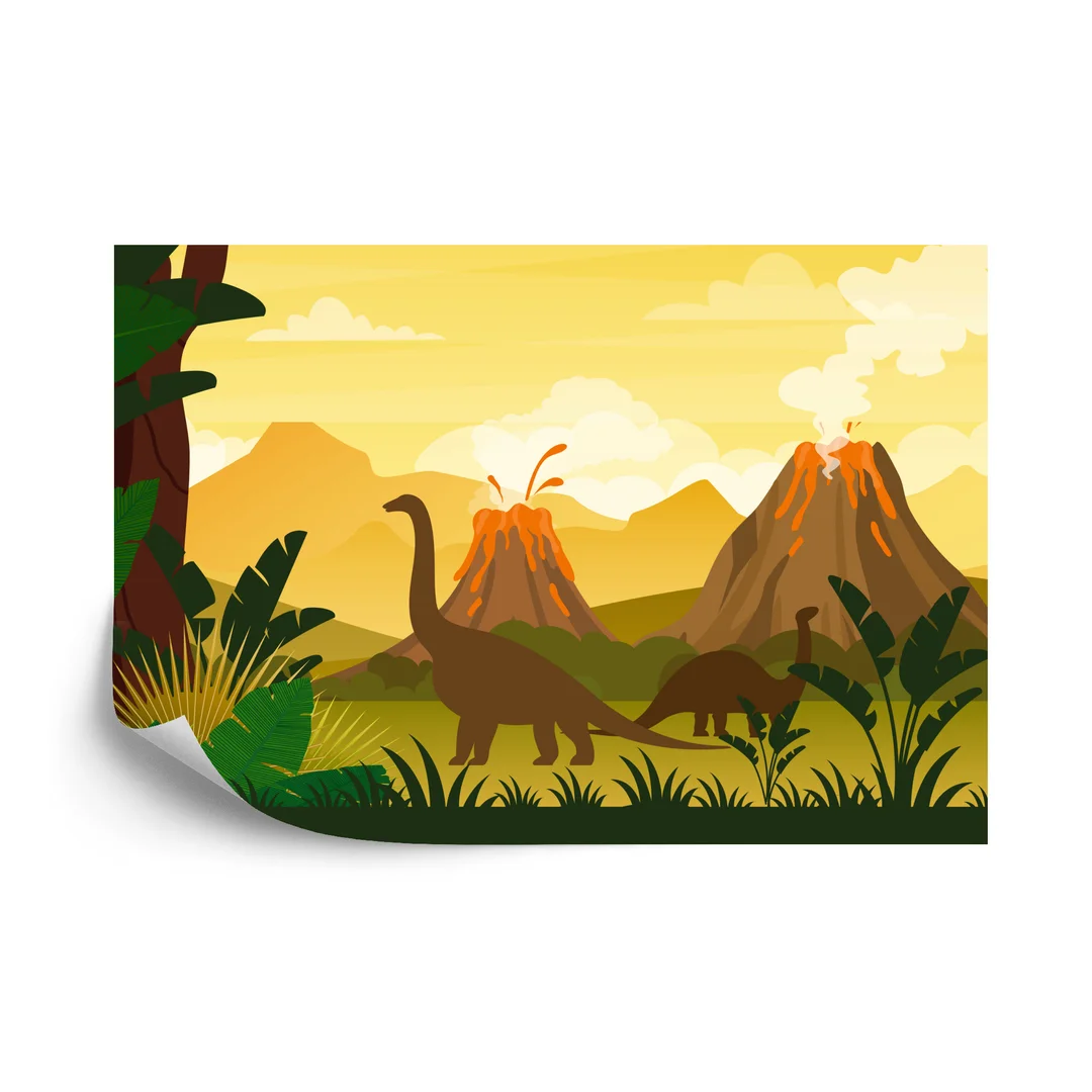 Fototapeta Dinozaury I Pejzaż Flizelina 270x180