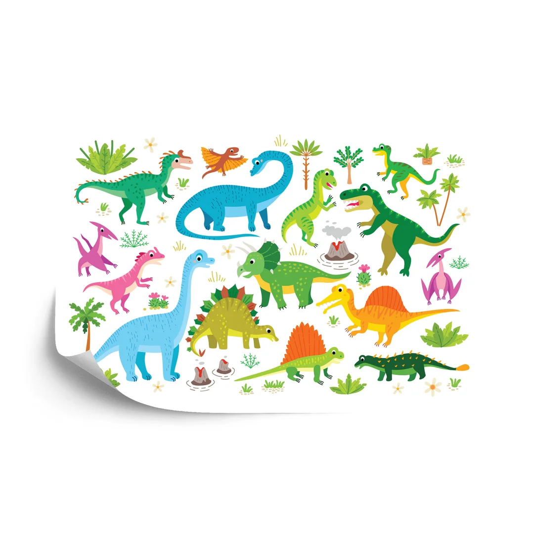 Fototapeta Dinozaury Jak Z Kreskówki Flizelina 270x180