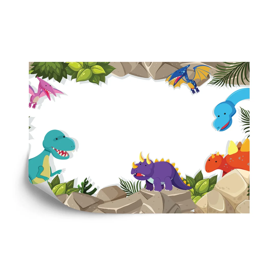Fototapeta Dinozaury Na Skałach Flizelina 270x180