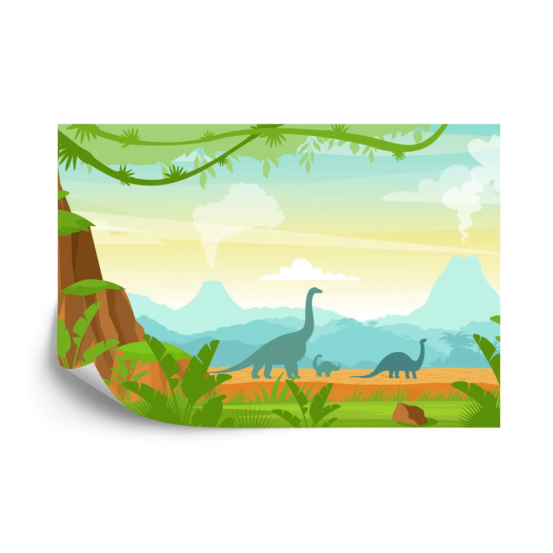 Fototapeta Dinozaury W Dżungli Flizelina 270x180