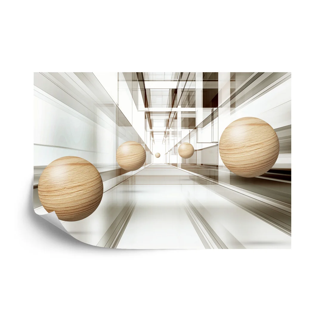 Fototapeta Drewniane Kule 3D Vinyl Gładki 270x180