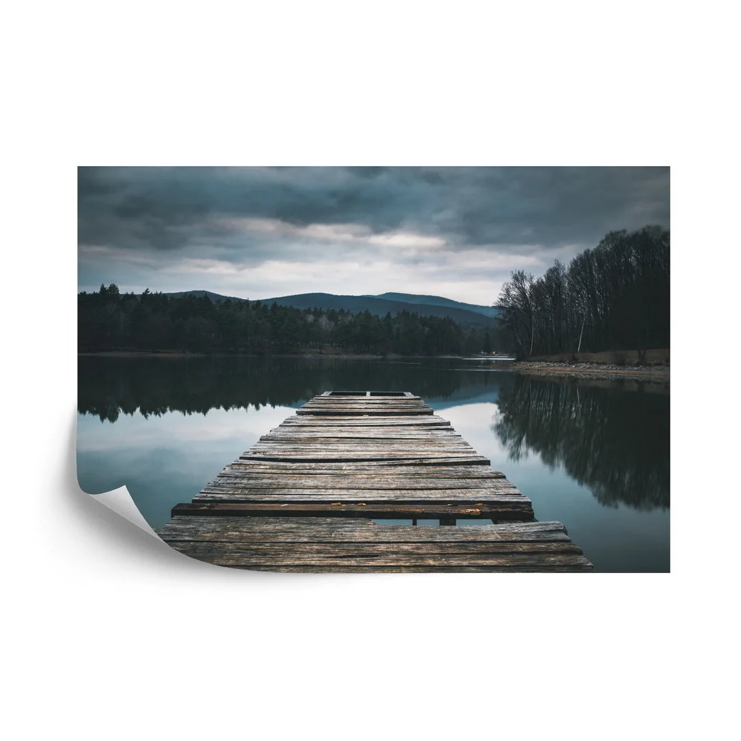 Fototapeta Drewniany Pomost Nad Jeziorem Vinyl Gładki 270x180