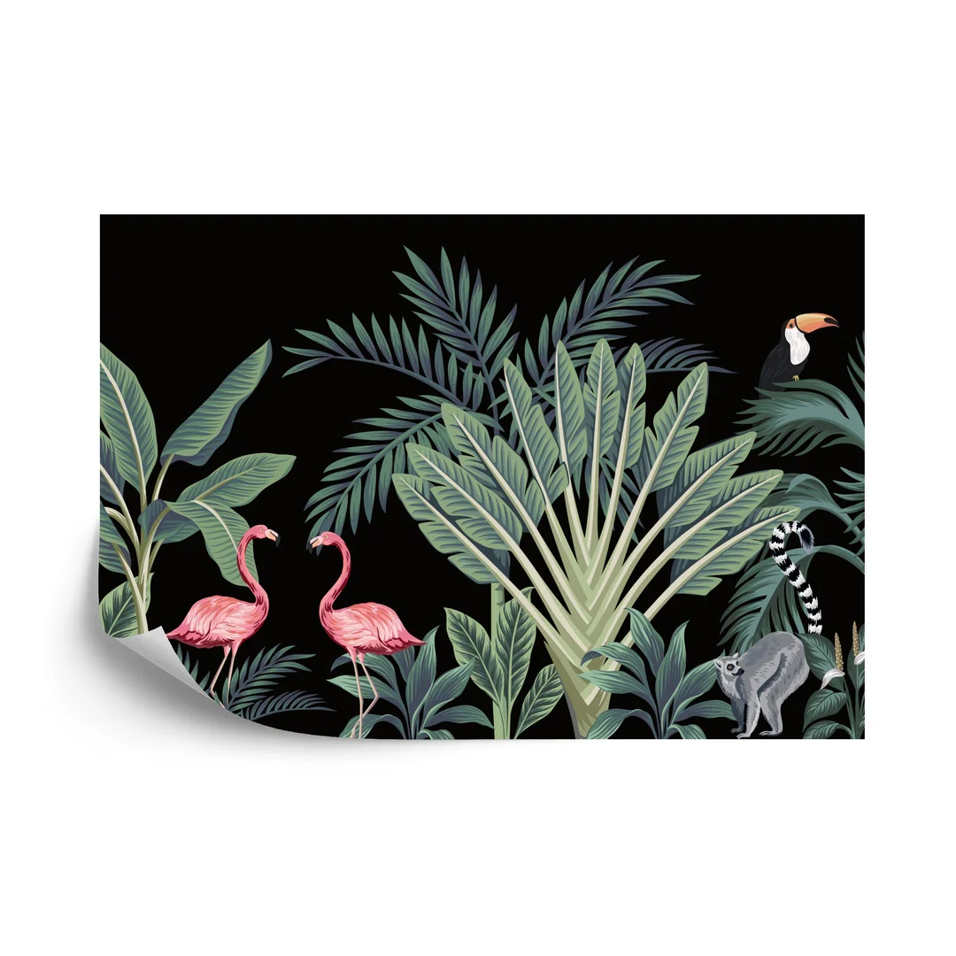 Fototapeta Egzotyczne Zwierzęta Wśród Palm Flizelina 270x180