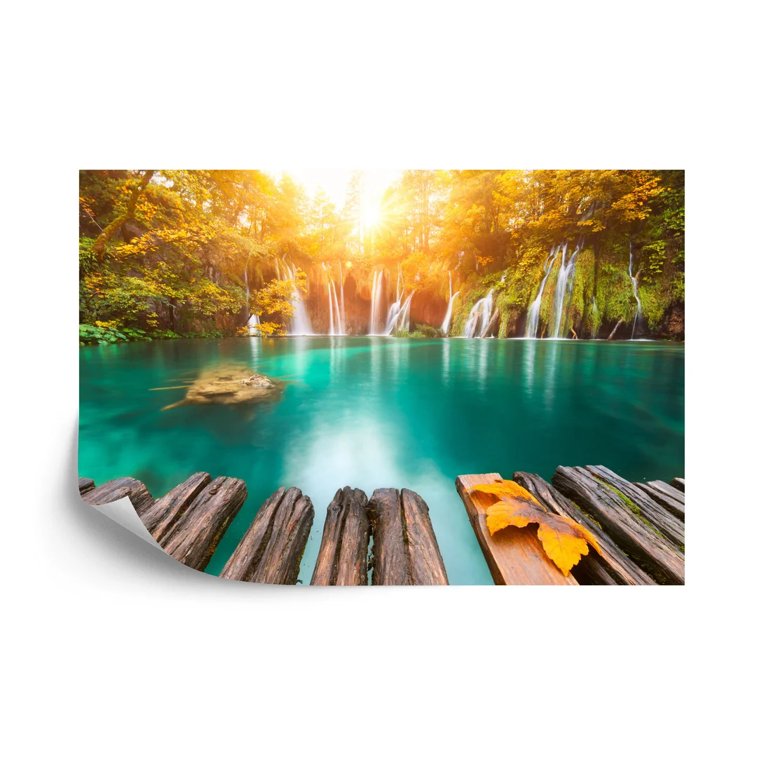 Fototapeta Jesienny Wodospad Vinyl Gładki 270x180