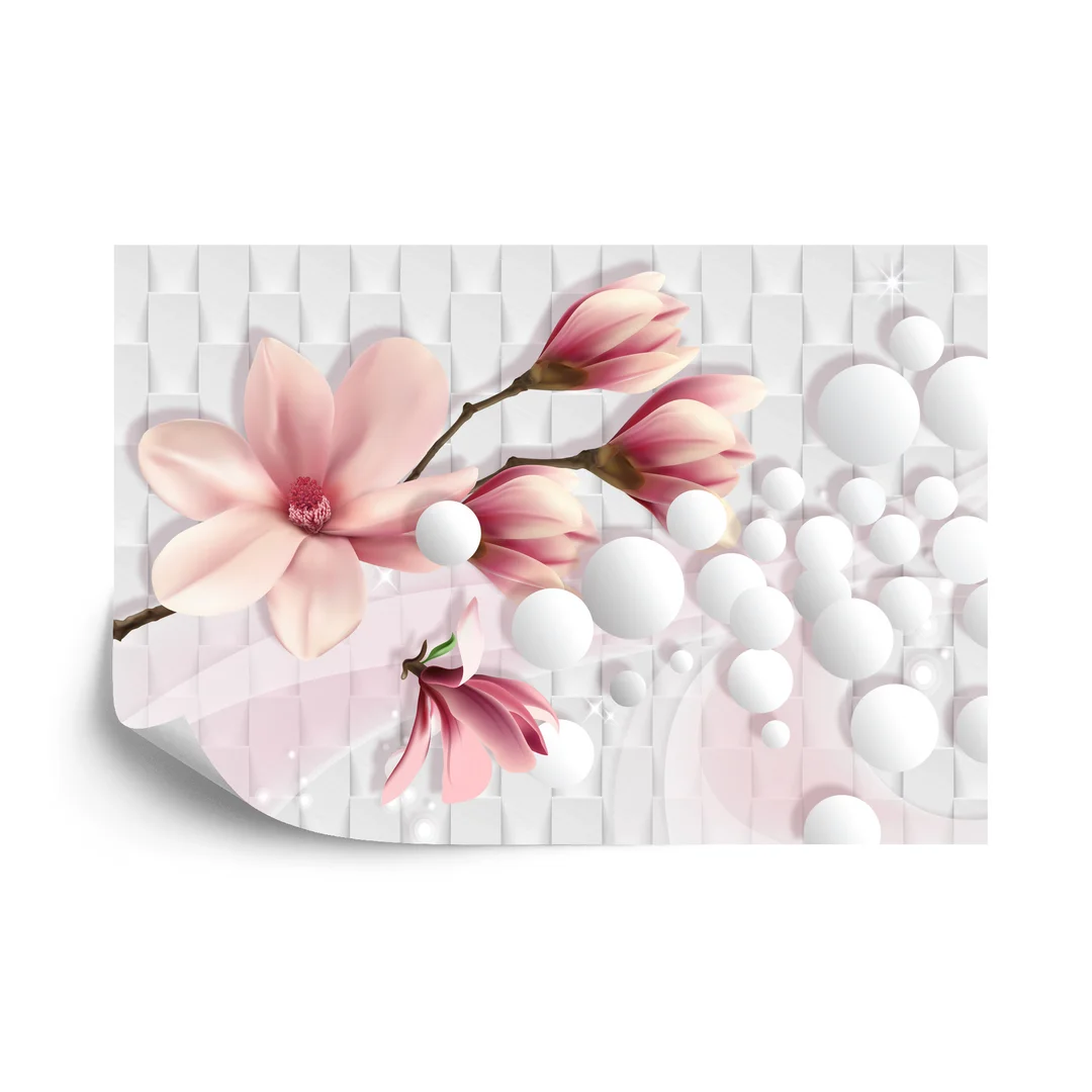 Fototapeta Kolorowa Magnolia Vinyl Gładki 270x180