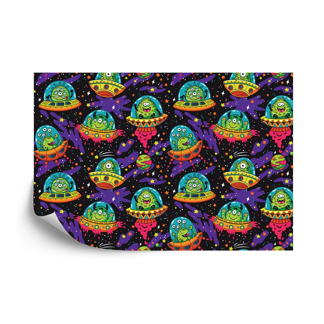 Fototapeta Kolorowe Zwariowane Ufo Vinyl Gładki 270x180