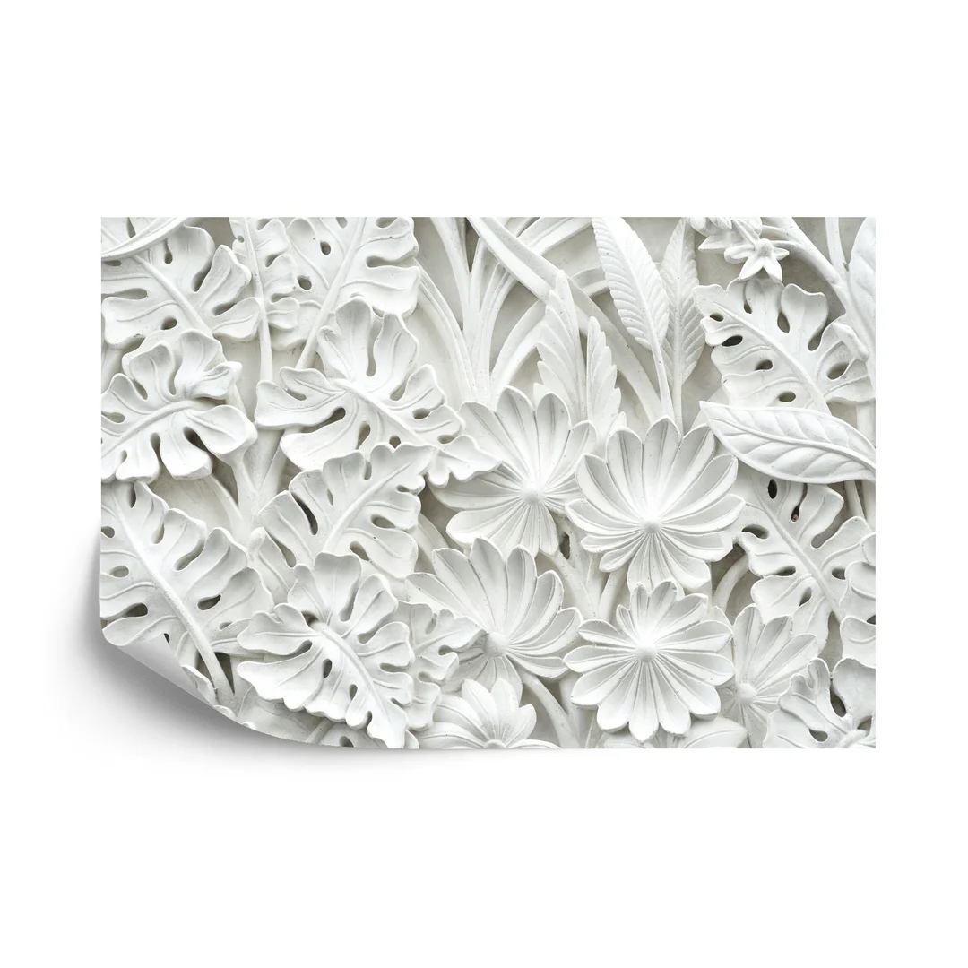 Fototapeta Liście 3D Biała Flizelina 270x180