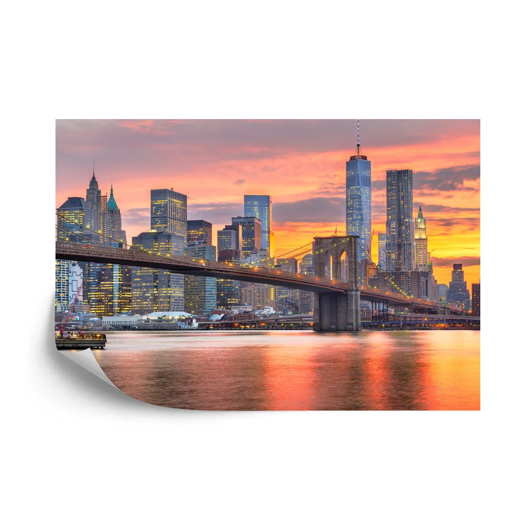 Fototapeta Lower Manhattan Skyline And Brooklyn Bridge Vinyl Gładki 270x180