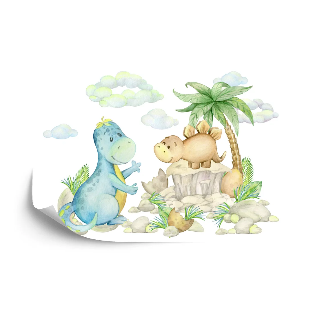 Fototapeta Małe Dinozaury Na Kamieniach Flizelina 270x180