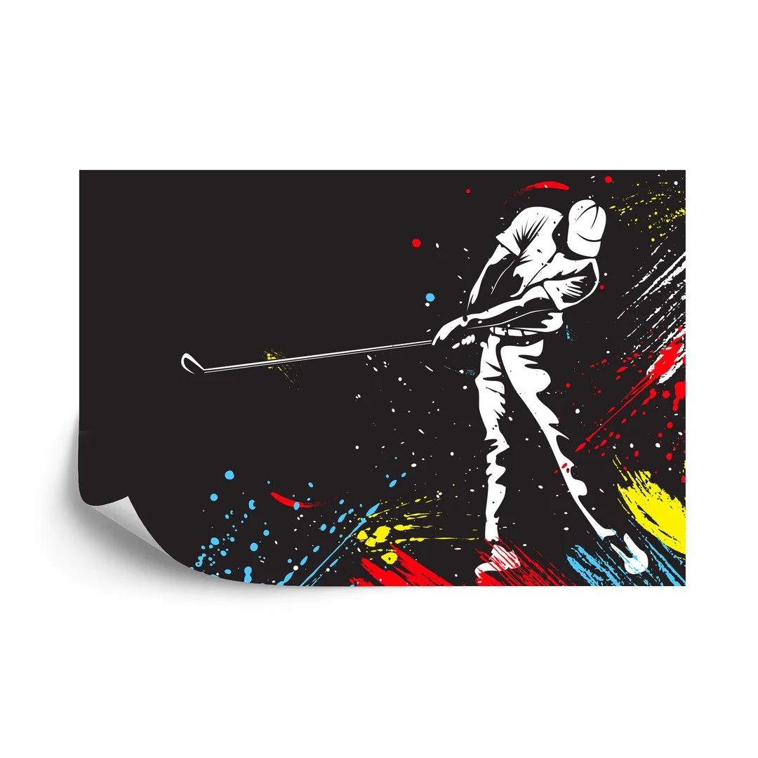 Fototapeta Malowany Golfista Vinyl Gładki 270x180