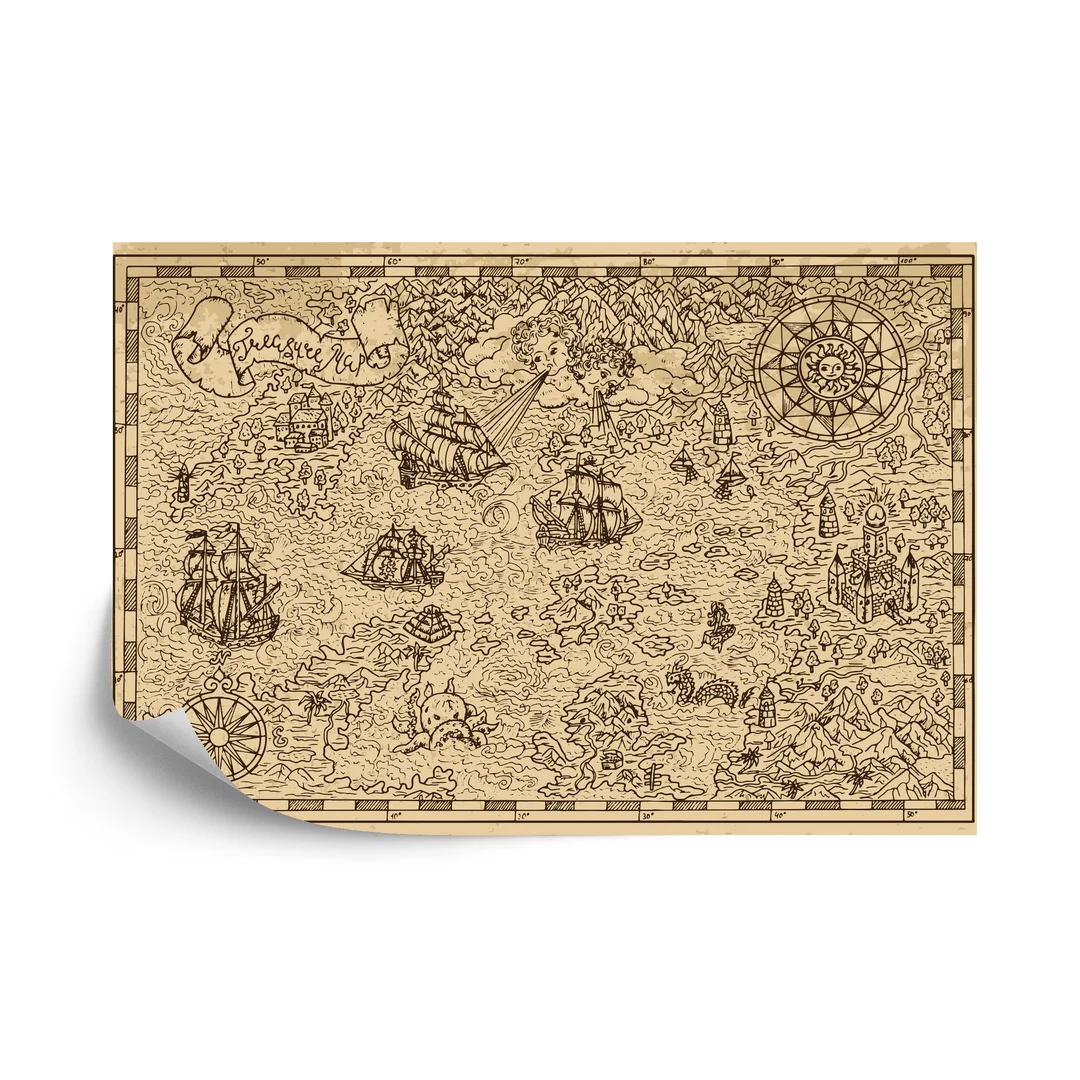 Fototapeta Mapa Skarbów Flizelina 270x180