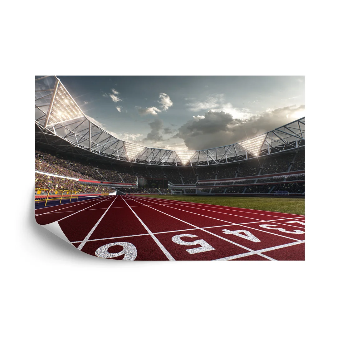 Fototapeta Miejsca Startowe Do Biegu Na Stadionie Vinyl Gładki 270x180