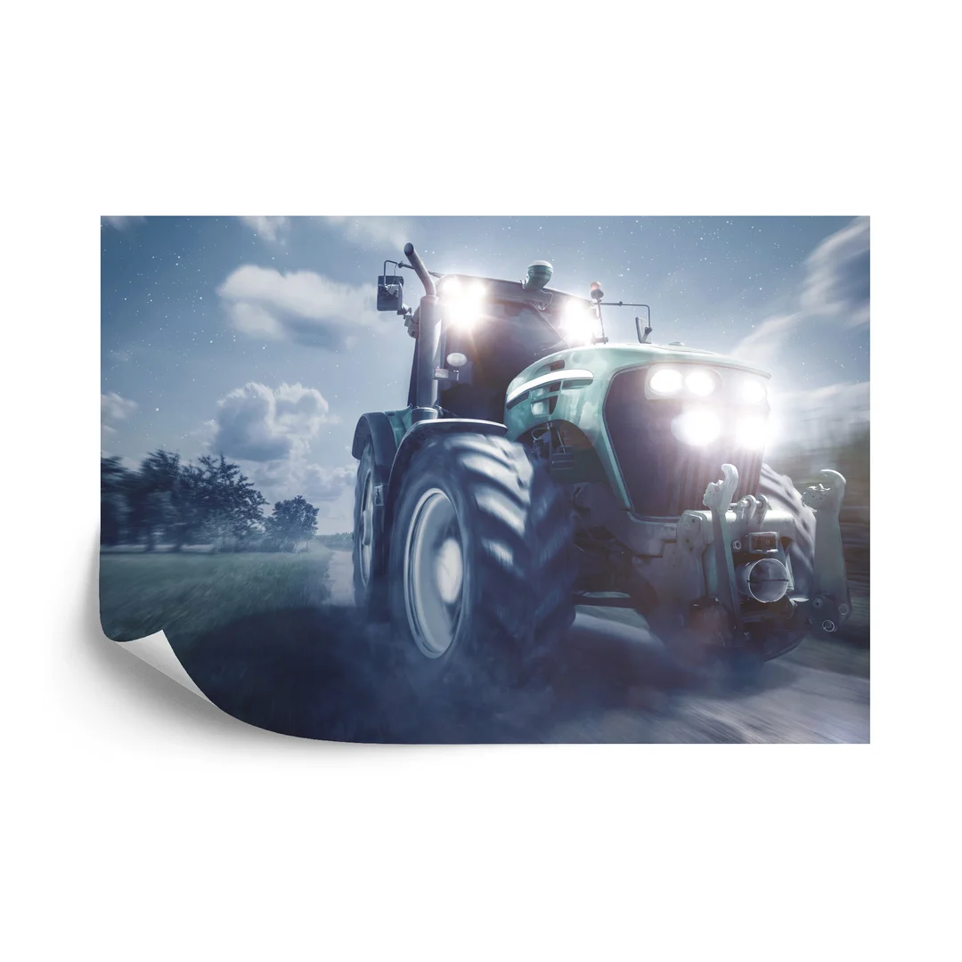 Fototapeta Pędzący Traktor Nocą Flizelina 270x180