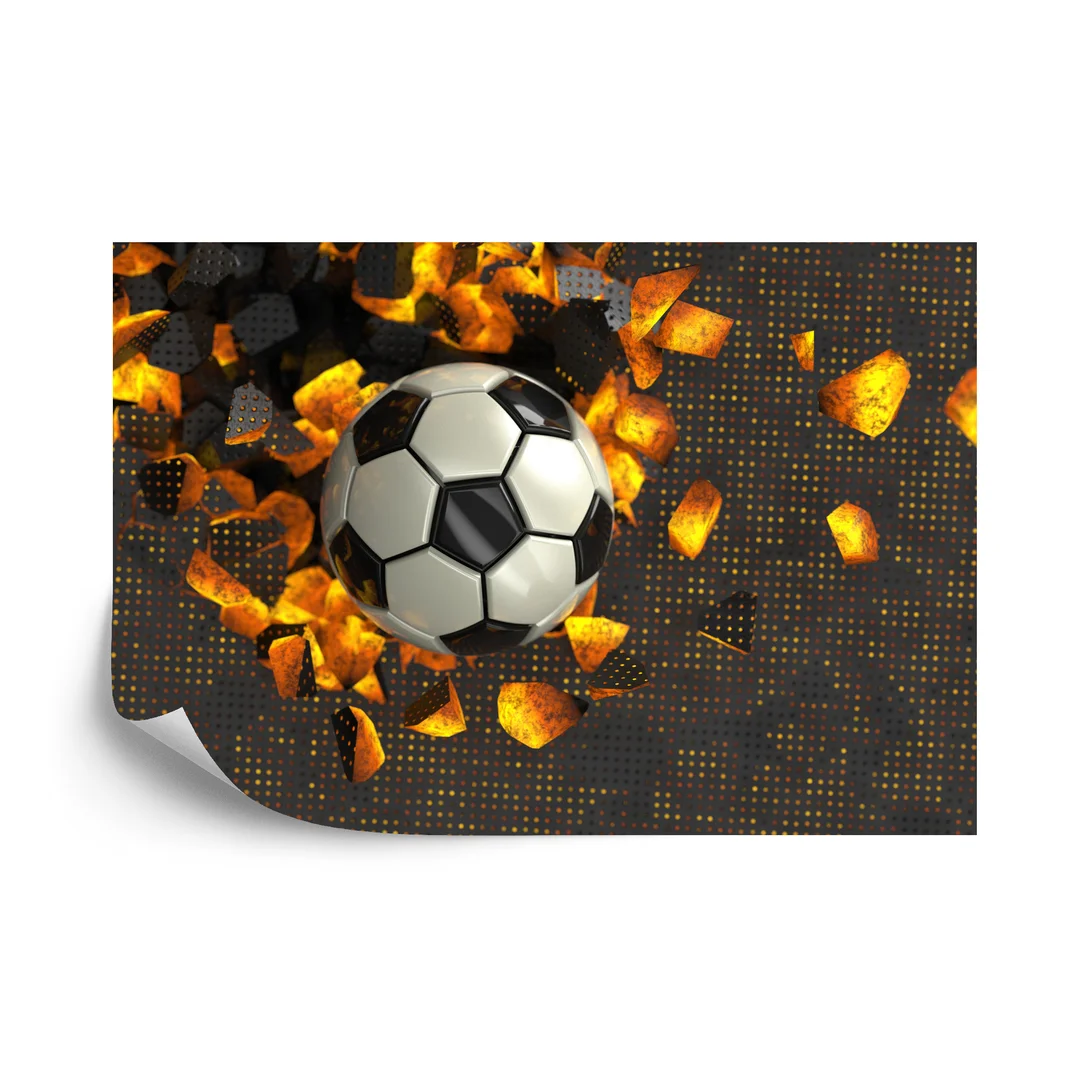 Fototapeta Piłkarska 3D Sport Piłka Flizelina 270x180