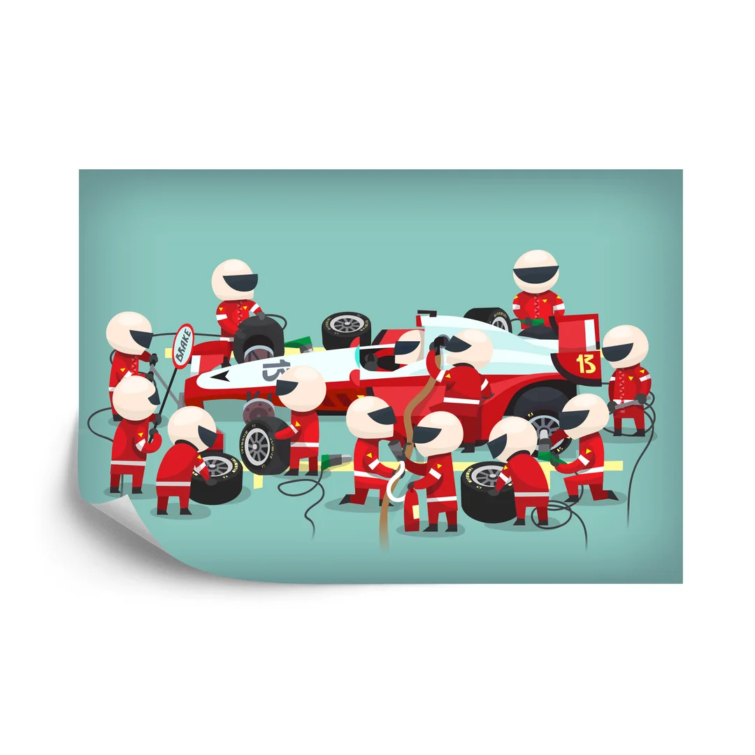 Fototapeta Pit Stop Bolidu F1 Vinyl Gładki 270x180