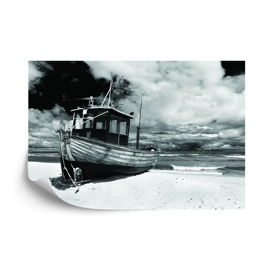 Fototapeta Plaża Łódź Flizelina 270x180