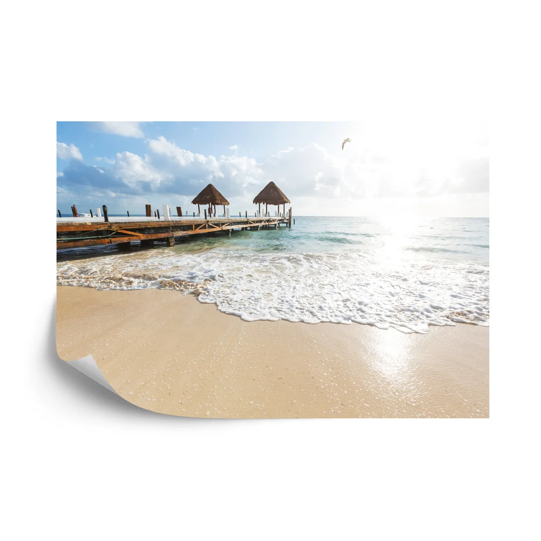Fototapeta Plaża Słońce Pomost Flizelina 254x184