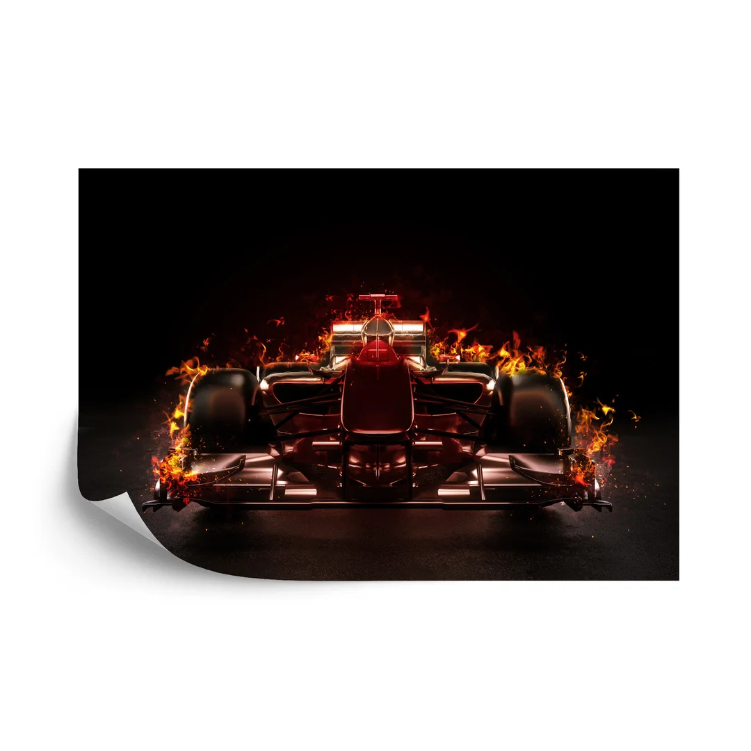 Fototapeta Płonący Bolid F1 Flizelina 270x180