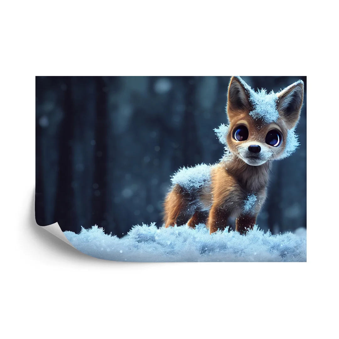 Fototapeta Red Fox In The Snow Vinyl Gładki 270x180
