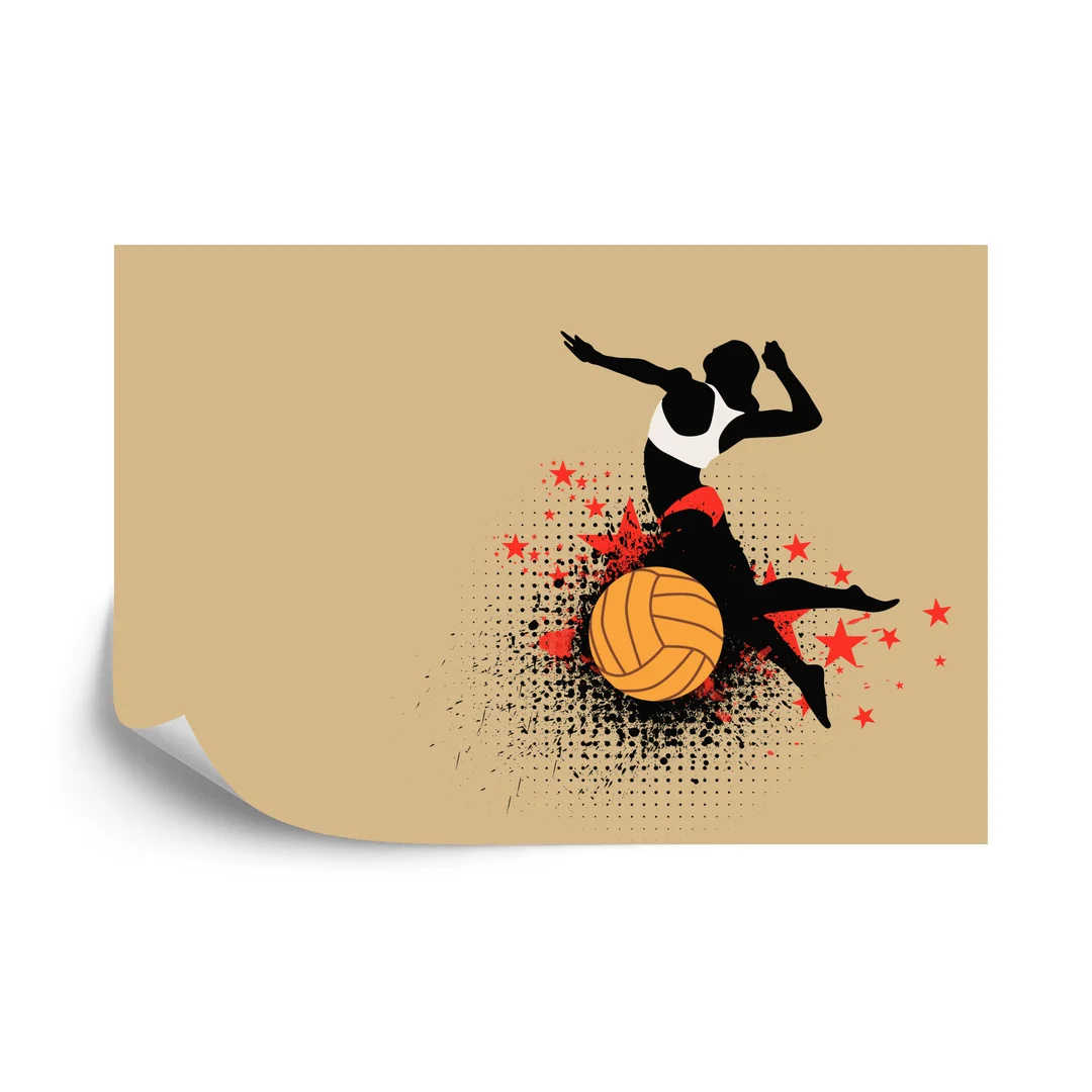 Fototapeta Siatkarka Podczas Gry Vinyl Gładki 270x180